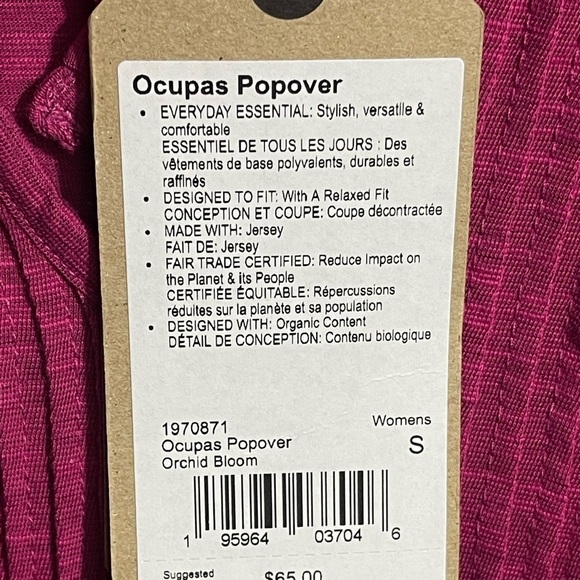 prAna‎ Ocupas Popover Top in Orchid Bloom NWT - Picture 11 of 13